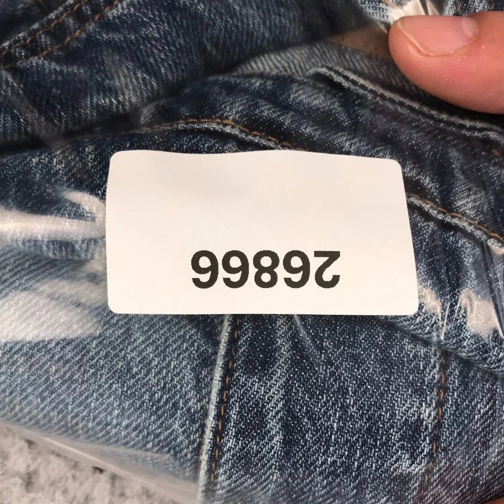 American Eagle AE Oversized Denim Jacket Mens S Blue Jean Cotton Trucker Coat
